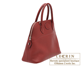 Hermes　Bolide bag 31　Rouge H　Clemence leather　Silver hardware