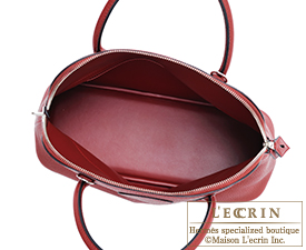 Hermes　Bolide bag 31　Rouge H　Clemence leather　Silver hardware