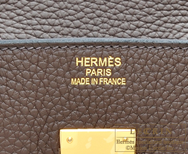 Hermes　Birkin bag 35　Cacao　Clemence leather　Gold hardware