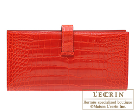 Hermes　Birkin bag 35　Geranium　Alligator crocodile skin　Silver hardware