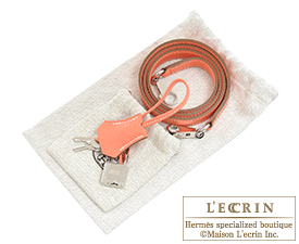 Hermes　Kelly bag 32　Crevette　Clemence leather　Silver hardware