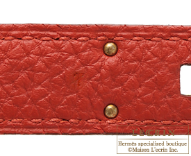 Hermes　Birkin bag 35　Vermillon　Togo leather　Gold hardware