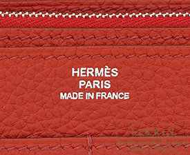 Hermes　Dogon GM　Rouge garance　Togo leather　Silver hardware