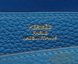 Hermes　Dogon LONG　Blue de galice　Togo leather　Gold hardware
