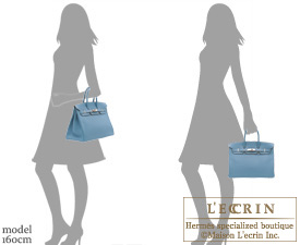 Hermes　Birkin bag 35　Blue jean　Clemence leather　Silver hardware