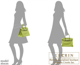 Hermes Birkin bag 30 Anis green Togo leather Silver hardware