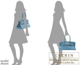 Hermes 42cm Blue Izmir Shoulder Birkin JPG II Tote Bag GHW – Boutique Patina
