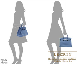 Hermes　Birkin bag 35　Mykonos/Mykonos Blue　Clemence leather　Silver hardware