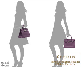 NEW COLOR HERMES BIRKIN BAG 30 CM CASSIS FJORD WITH PHW