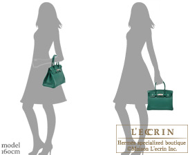 Hermes　Birkin bag 30　Malachite　Clemence leather　Silver hardware