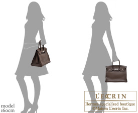 Hermes　Birkin bag 35　Cacao　Clemence leather　Silver hardware