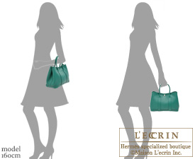 Hermes　Garden Party bag 30/TPM　Malachite　Negonda leather　Silver hardware