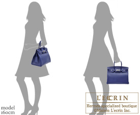 Hermes　Birkin bag 35　Blue saphir/Sapphire blue　Epsom leather　Silver hardware