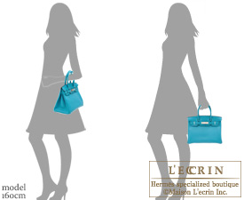 Hermes　Birkin bag 30　Turquoise blue　Clemence leather　Silver hardware