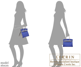 Hermes　Birkin bag 30　Blue electric/Gris mouette　Epsom leather　Matt silver hardware