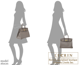 Hermes　Birkin bag 35　Etain/Etain grey　Epsom leather　Gold hardware 