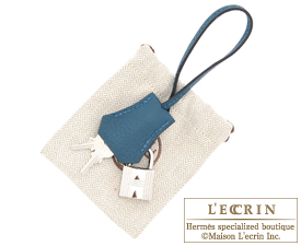 Hermes　Birkin bag 35　Colvert/Colvert blue　Clemence leather　Silver hardware