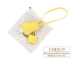 Hermes　Birkin bag 30　Mimosa/Mimosa yellow　Matt alligator crocodile skin　Silver hardware