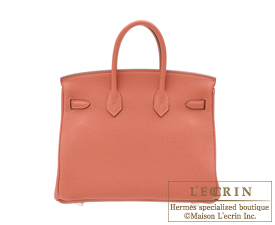 Hermes　Birkin bag 25　Rosy　Togo leather　Silver hardware