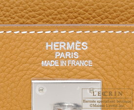 Hermes　Kelly bag 35　Natural sable　Togo leather　Silver hardware