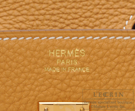 Hermes　Birkin bag 25　Natural sable　Togo leather　Gold hardware