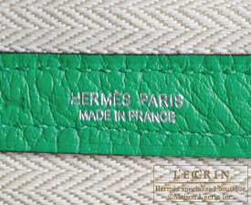 Hermes　Garden Party bag 30/TPM　Bambou/Bambou green　Country leather　Silver hardware