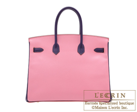 Hermes　Birkin bag 35　Rouge casaque/Pink/Iris　Epsom leather　Gold hardware