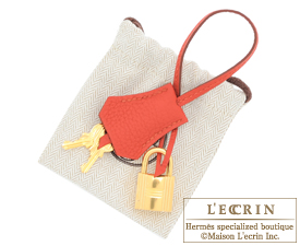 Hermes　Birkin bag 30　Vermillon　Togo leather　Gold hardware