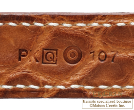 Hermes Birkin bag 35 Fauve Alligator barenia crocodile skin Silver hardware