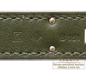 Hermes　Birkin bag 35　Soufre/Canopee/Beige　Swift leather　Matt gold hardware