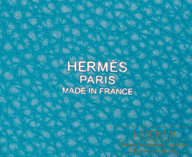 Hermes　Picotin Lock bag 18/PM　Turquoise blue　Clemence leather　Silver hardware