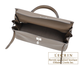 Hermes　Kelly bag 35　Taupe grey　Togo leather　Silver hardware