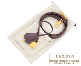 Hermes　Kelly bag 32　Raisin　Epsom leather　Gold hardware