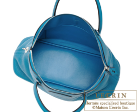 Hermes　Bolide bag 35　Blue izmir　Clemence leather　Silver hardware