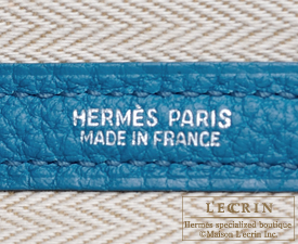 Hermes　Garden Party bag TPM　Cobalt　Negonda leather　Silver hardware