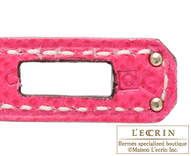 Hermes　Birkin bag 25　Rose tyrien/White　Epsom leather　Silver hardware