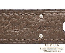 Hermes　Birkin bag 35　Taupe grey　Clemence leather　Silver hardware