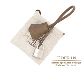 Hermes　Birkin bag 35　Taupe grey　Clemence leather　Silver hardware