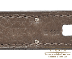 Hermes　Birkin bag 30　Taupe grey　Clemence leather　Silver hardware