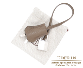 Hermes　Birkin bag 30　Taupe grey　Clemence leather　Silver hardware