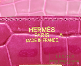 Hermès Rose Scheherazade Shiny Porosus Crocodile Birkin 35 PHW, myGemma, CH