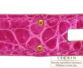 Hermes Birkin 35 Rose Scheherazade Porosus Lisse Shiny Gold Hardware #T -  Vendome Monte Carlo