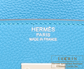 Hermes　Birkin bag 30　Turquoise blue　Togo leather　Silver hardware