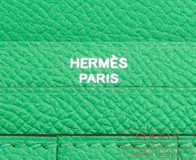 Hermes　Bearn Soufflet　Bambou　Epsom leather　Silver hardware