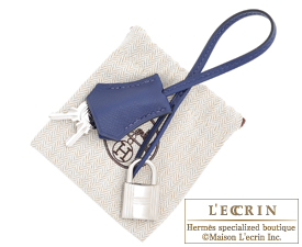Hermes　Birkin bag 35　Blue saphir/Sapphire blue　Epsom leather　Silver hardware