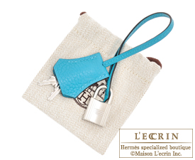 Hermes　Birkin bag 30　Turquoise blue　Clemence leather　Silver hardware