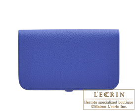 Hermes　Dogon GM　Blue electric　Togo leather　Silver hardware