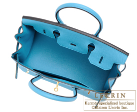 Hermes　Birkin bag 30　Turquoise blue　Clemence leather　Gold hardware