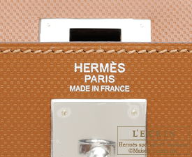 Hermes　Kelly bag 32　Cigare　Grain d'H calfskin　Silver hardware