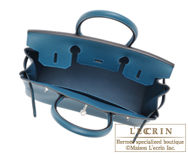Hermes　Birkin bag 30　Colvert/Colvert blue　Clemence leather　Silver hardware